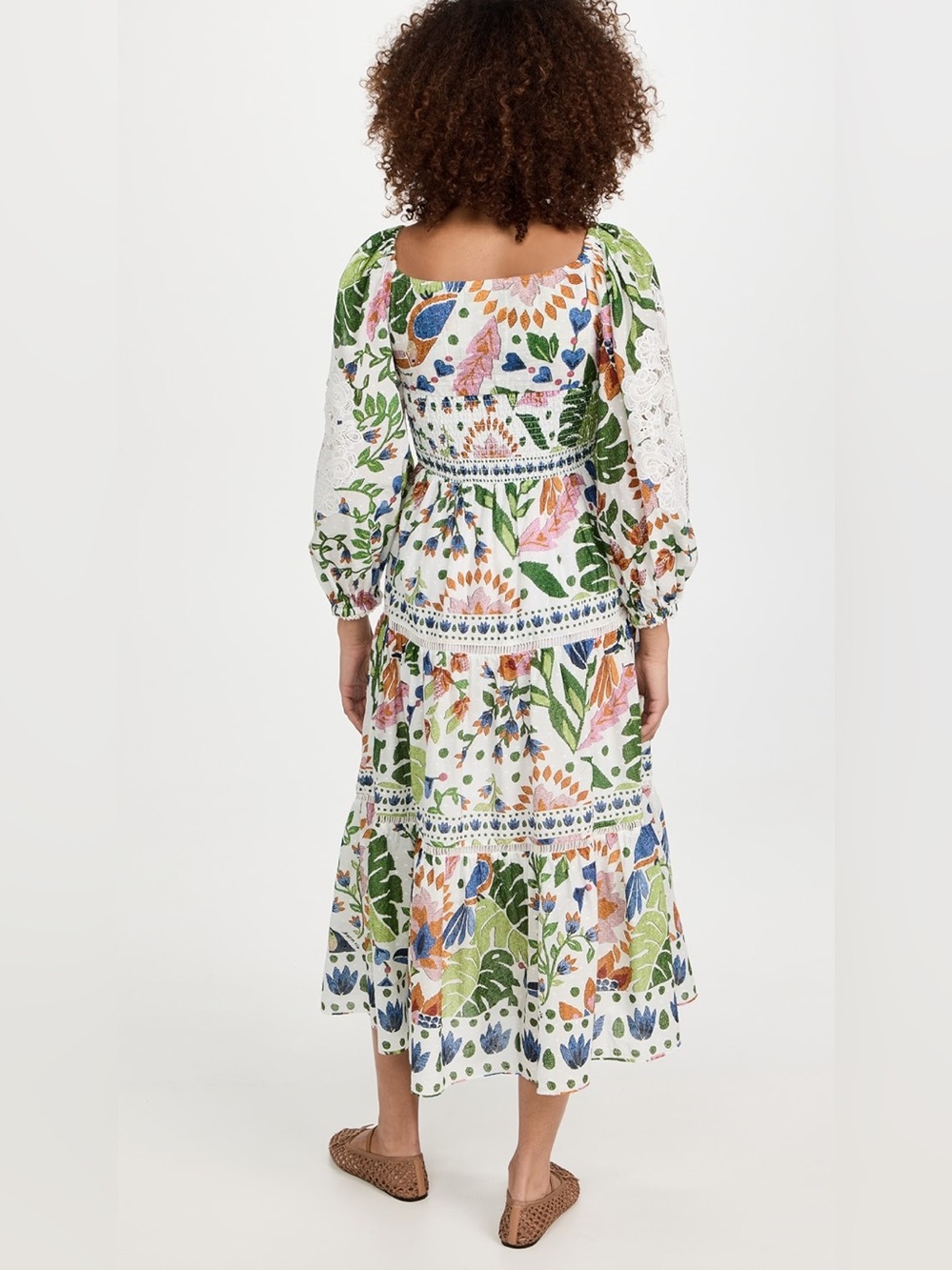 Farm Rio Summer Garden Midi-Dress Size Small - Picture 2 of 7
